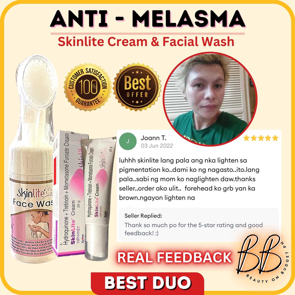 08/2024 SKINLITE Melasma CREAM and Skinlite facial foam wash Pekas