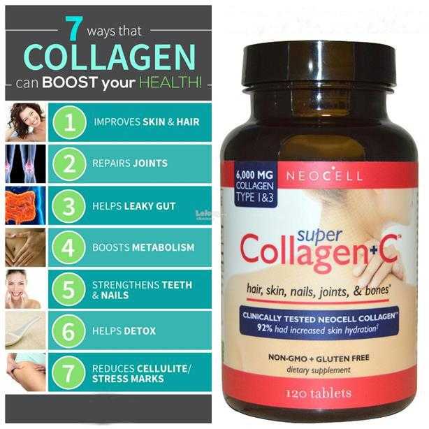 NeoCell Super Collagen C 6,000mg Collagen Types 1 & 3 Plus Vitamin C