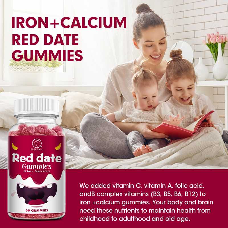 BBEEAAUU Date Gummies Immune Boosting Vitamin D3 Vitamin B Complex