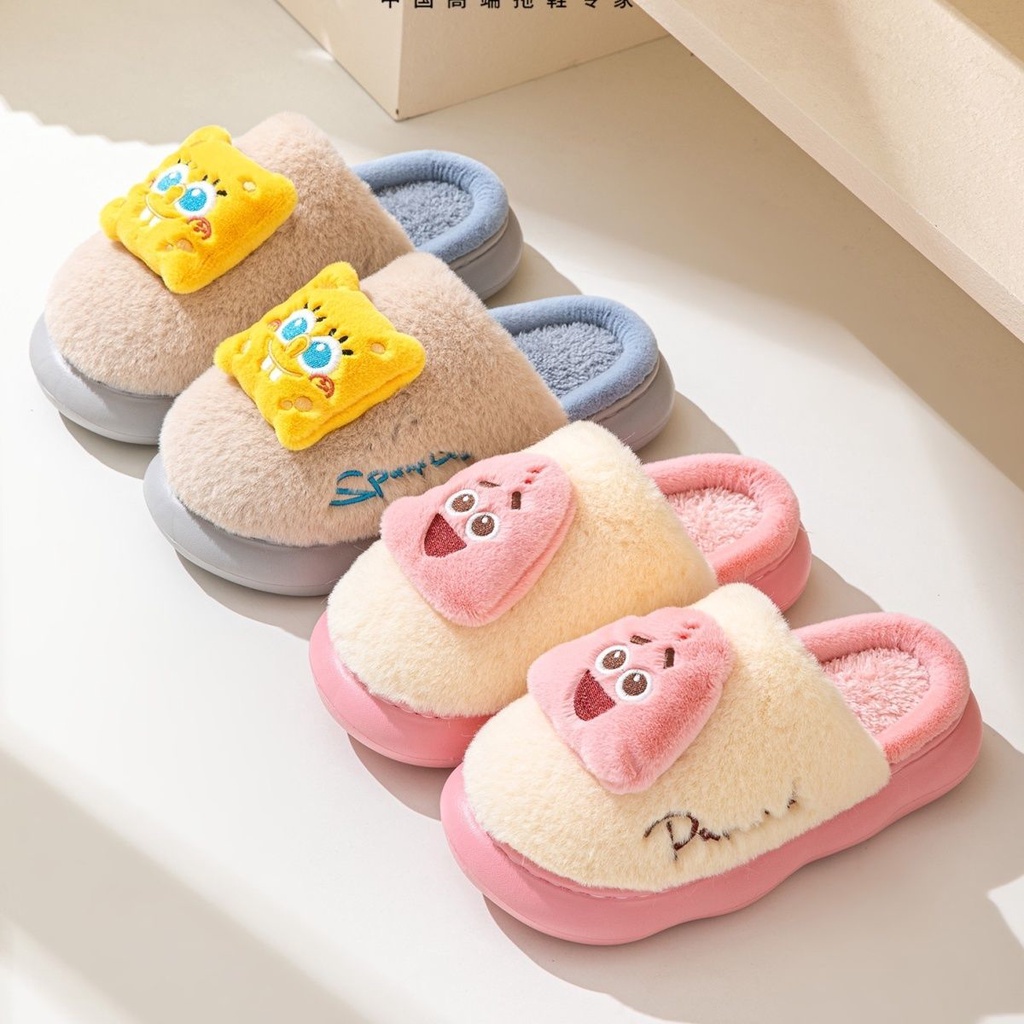 Spongebob plush online slippers