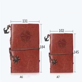 【Vintage Notebook Diary Pirate Anchor PU Leather Notebook Stationery ...