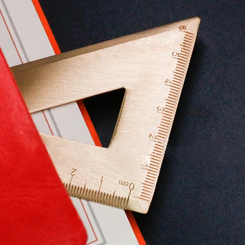 High quality Triangular plate brass ruler Measuring tools for school ...