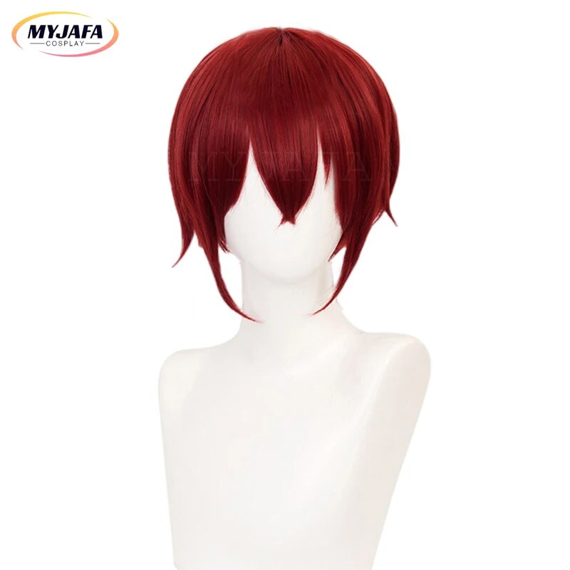 ♥Tomo Aizawa Cosplay Wig Red Heat Resistant Synthetic Hair Anime Wigs ...