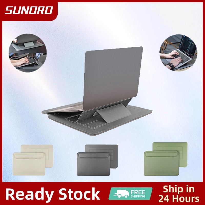 SUNORO 3 in 1 laptop stand bag portable foldable Laptop Bag 13&15 inch Laptop Bag Shopee