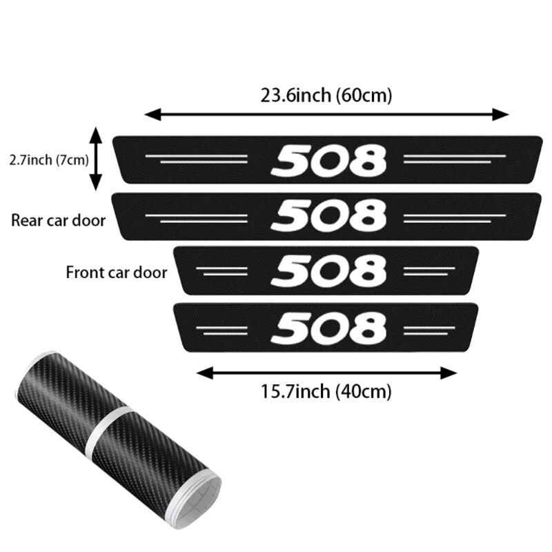 Auto Carbon Fiber Tape for Peugeot 508 Entry Pedal Interior Anti Dirty ...