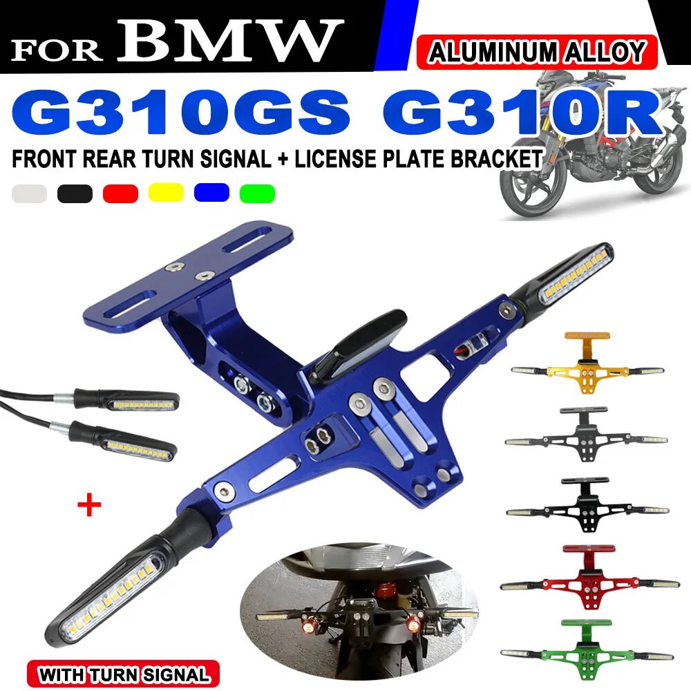 ☀Fender Tail Eliminator License Bracket with Turn Signal Light For BMW