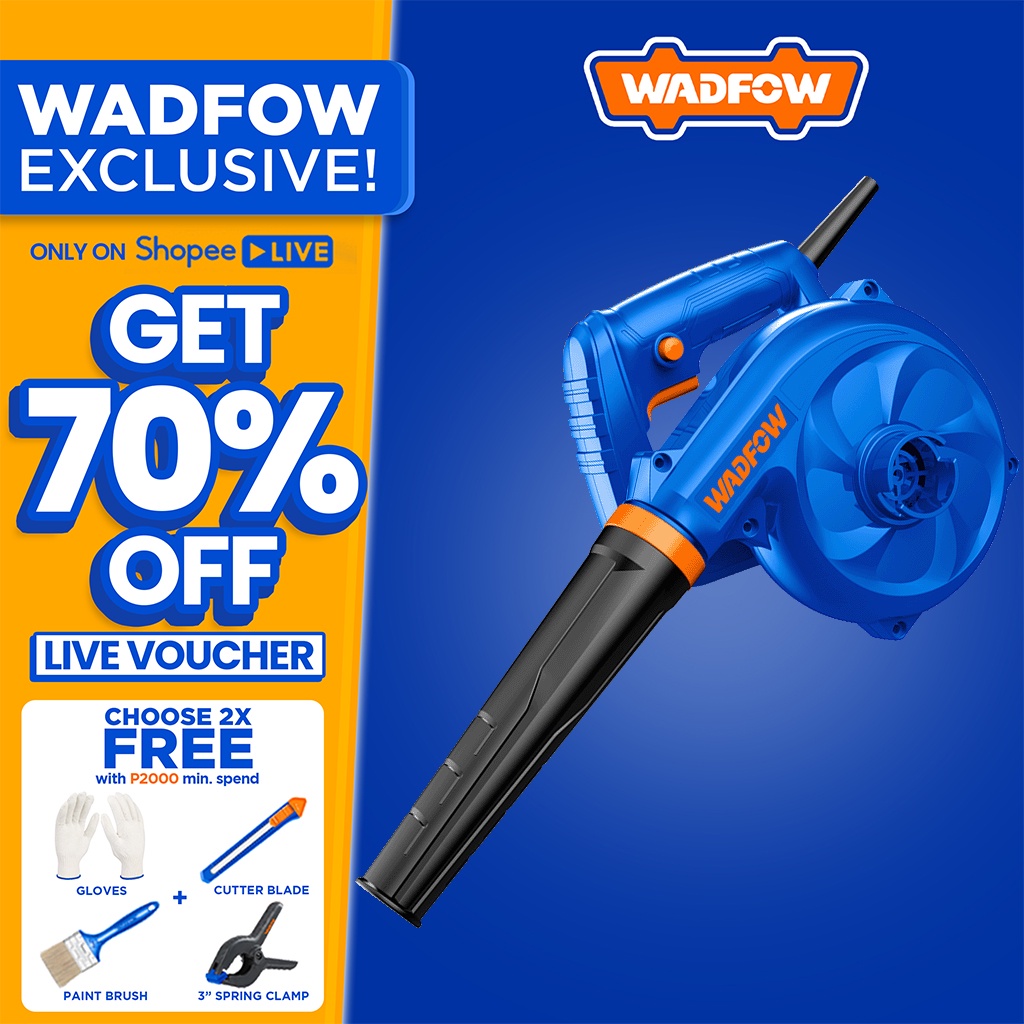 Wadfow Aspirator Blower High Speed 2 in 1 Electric Blower + Vacuum Dust