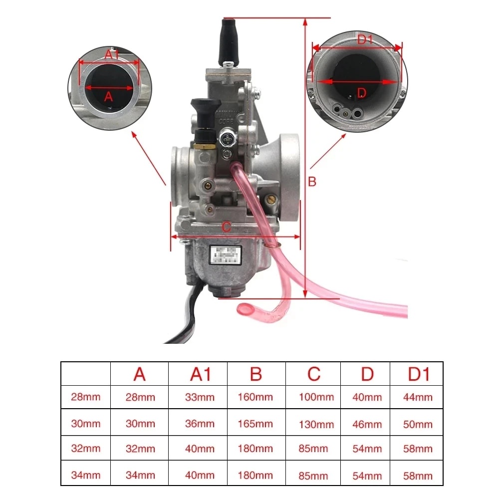 Motorcycle Carburetor Mikuni Carb TM24 TM28 TM30 TM34 TM32 TM38 Flat ...