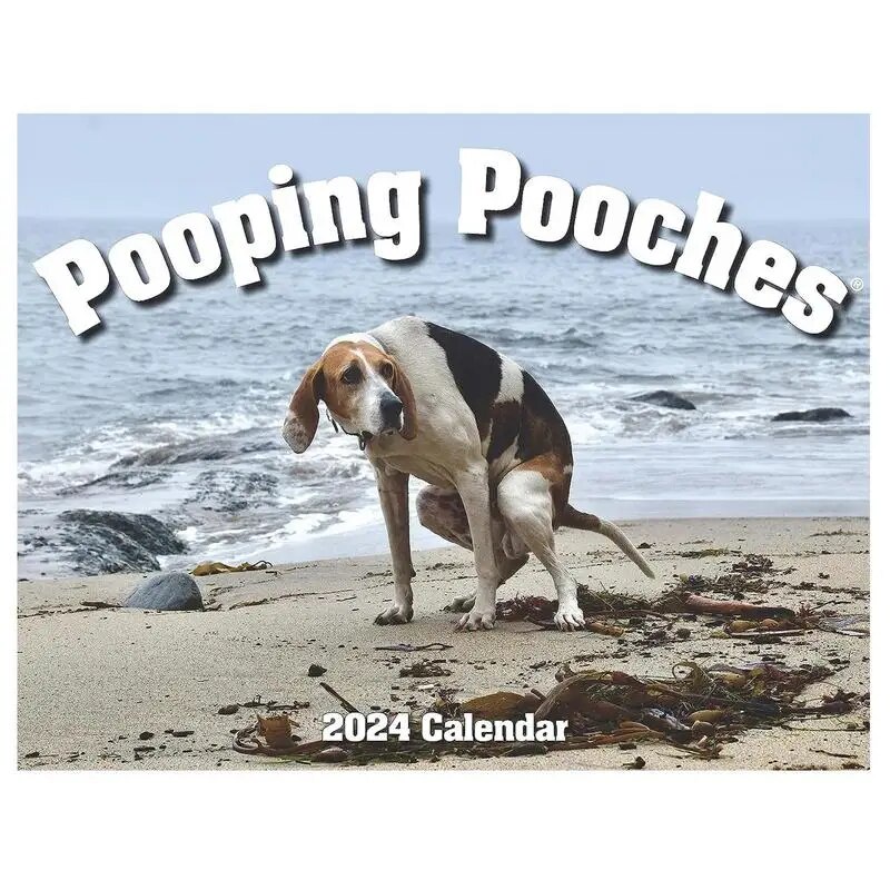 ⚖Funny Dog Calendar 2024 Pooping Dogs 2024 Calendar January 2024 From