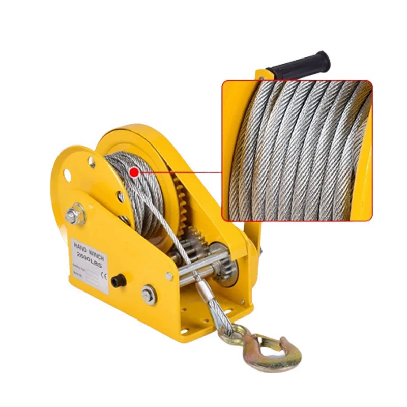 Manual Winch Bidirectional Self Locking Hand Operated Winch Traction