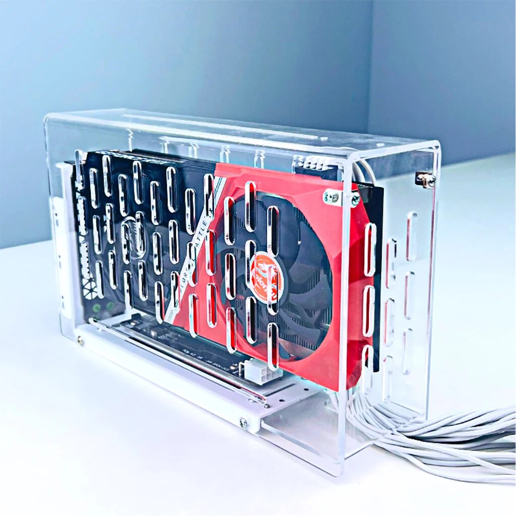 Laptop eGPU CASE External Graphics Card Bracket Base+Acrylic Frame ...