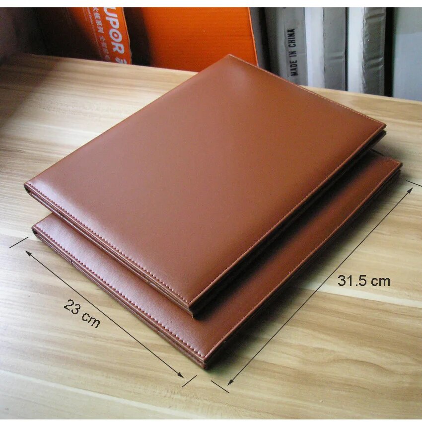 PU Faux leather A4 menus cover file folder menu folder menu organizer ...