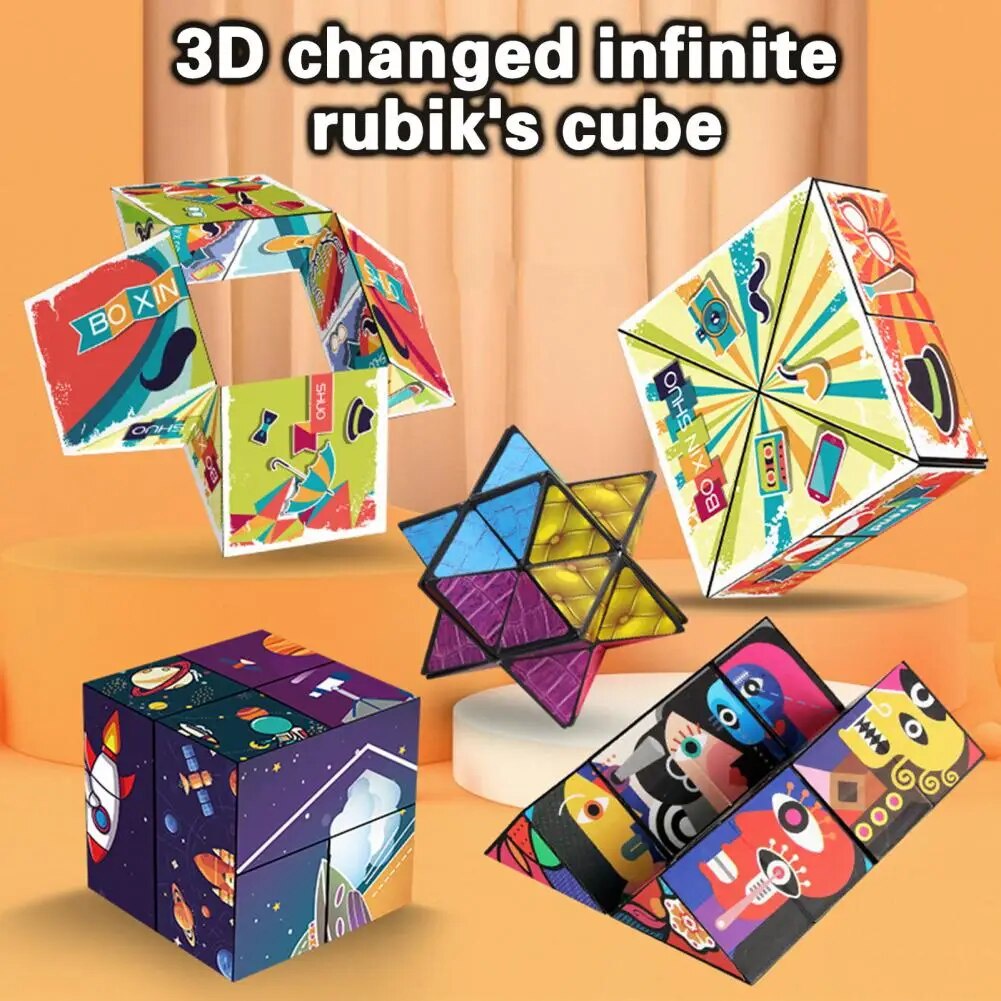 Finger Cube Brain Game Geometry Cube Toy Multi Pattern Three ...