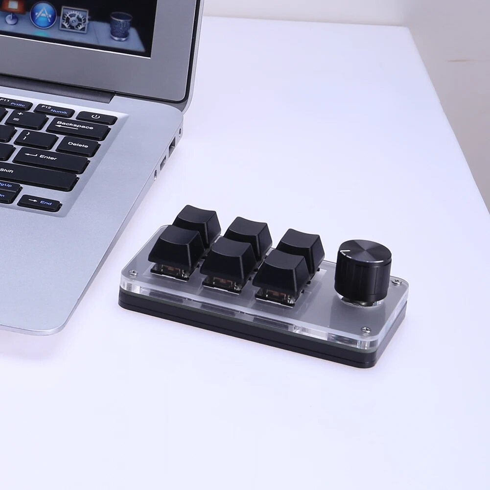 Macro Custom Gaming Keyboard Knob 9 Key 2 Knob Programmable Hotswap One ...