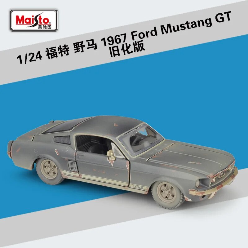 Maisto124 Ford 1967 Ford Mustang GT Old version simulation alloy car model collection display