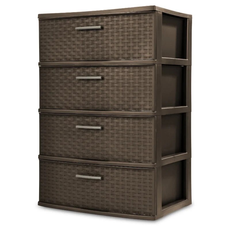 Sterilite 4 Drawer Wide Weave Tower Cementstorage boxes storage box ...