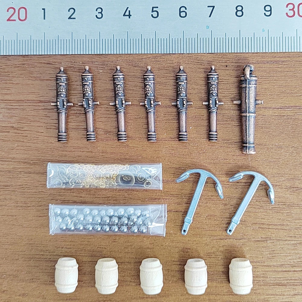 Scale 1/100 Halcon model Ship Accessories kit Classical cannon+Alloy ...