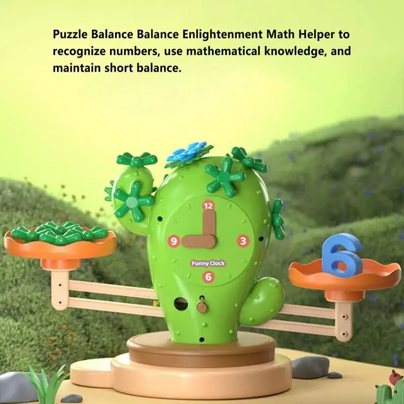 Balance Game Toy Montessori Math Toy Cactus Toys early Educational ...