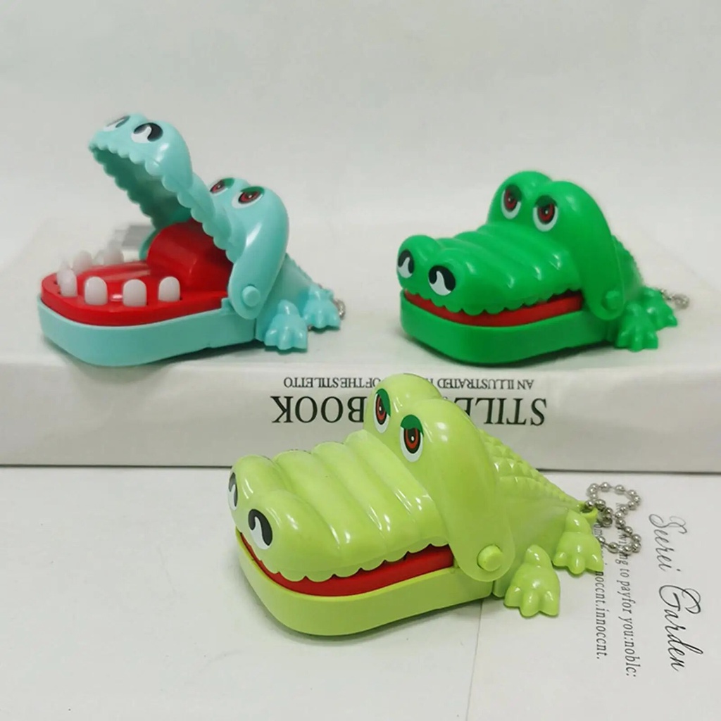 【Crocodile Teeth Dentist Game Portable Funny Gags Toy with Keychain for ...