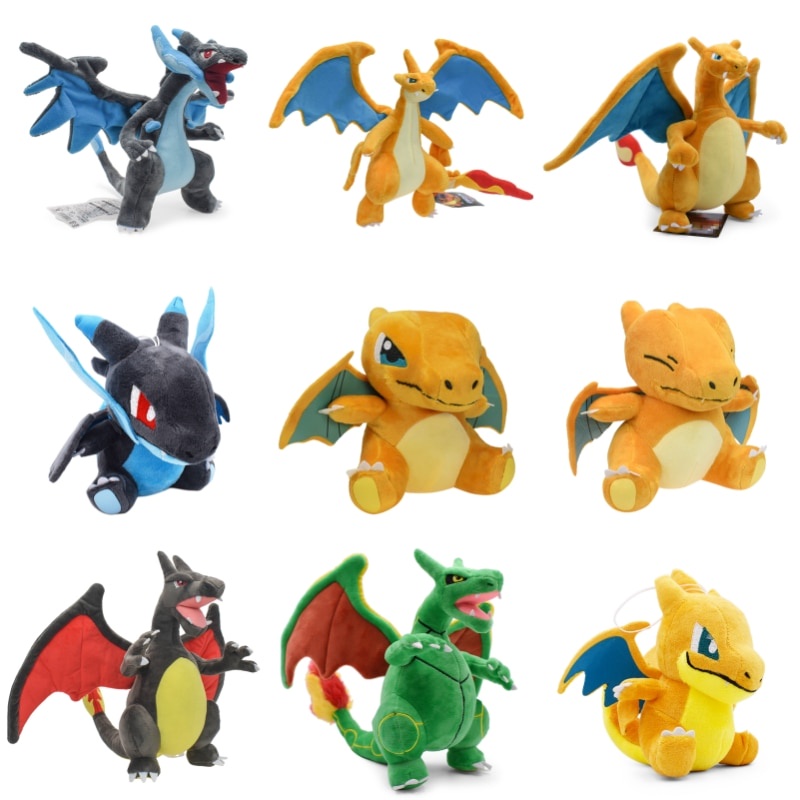 ☍Pokemon Anime Figure Mega Evolution Charizard X Y Plush Toy Kawaii ...