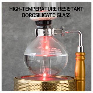 ☋3 Cups Syphon Coffee Maker with High Borosilicate Glass More Heat ...