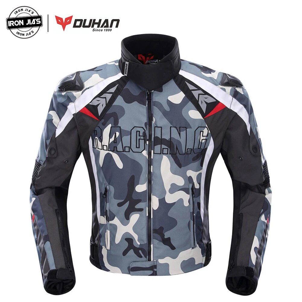 DUHAN Motorcycle Jacket Men Protective Gear Camouflage Cold-proof ...