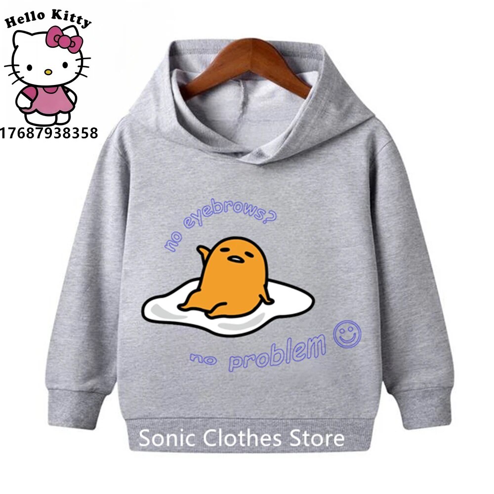 Anime Gudetama Hoodie Kids Clothes Cute Girl New Spring Autumn Sweater ...