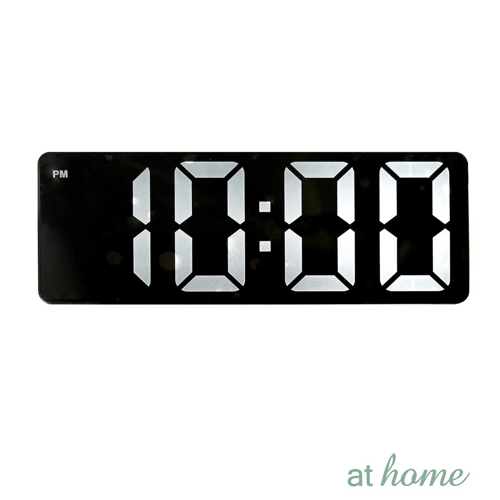 At Home Slim Digital Alarm Nordic Clock With Temperature Night Light ...