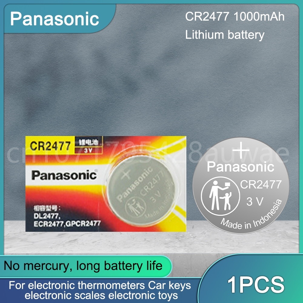 ☫Panasonic CR2477 1000mAh Lithium Battery EB-CR2477 CR2477T 3V for ...