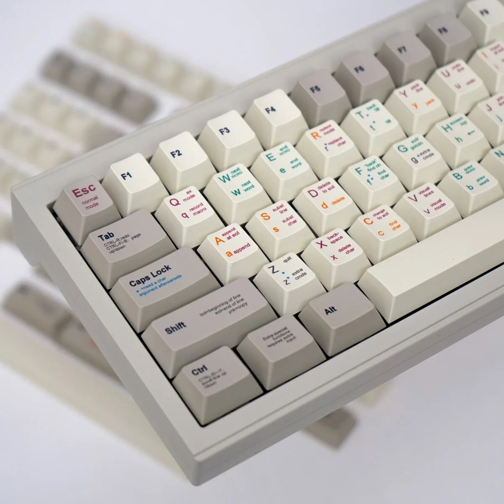 ⊹GMK Retro Programmer Key cap 143Keys Dye Sublimation PBT Keycaps for ...