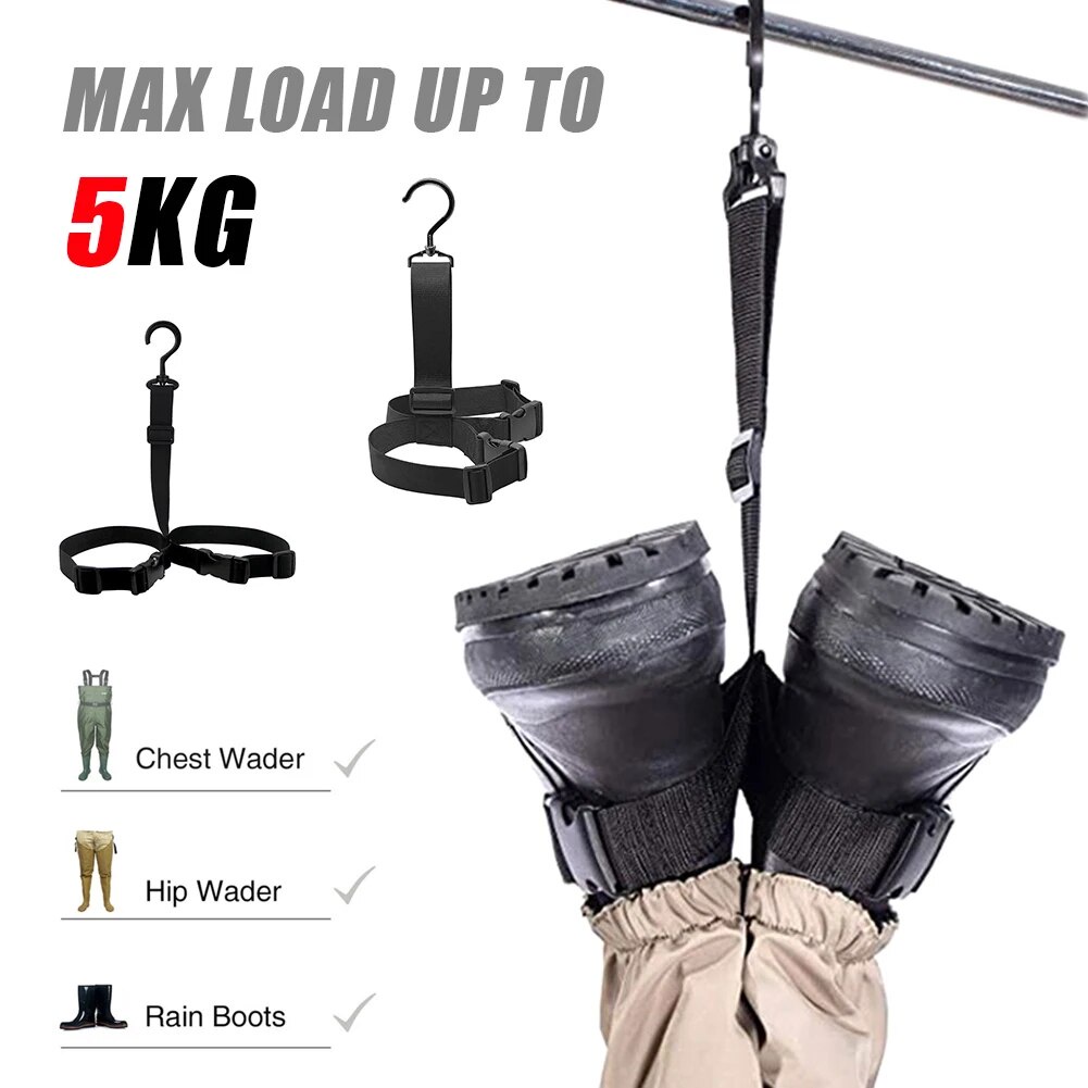 ☽Fishing Wader Boot Hanger Adjustable Boots Storage Dryer Hanger with