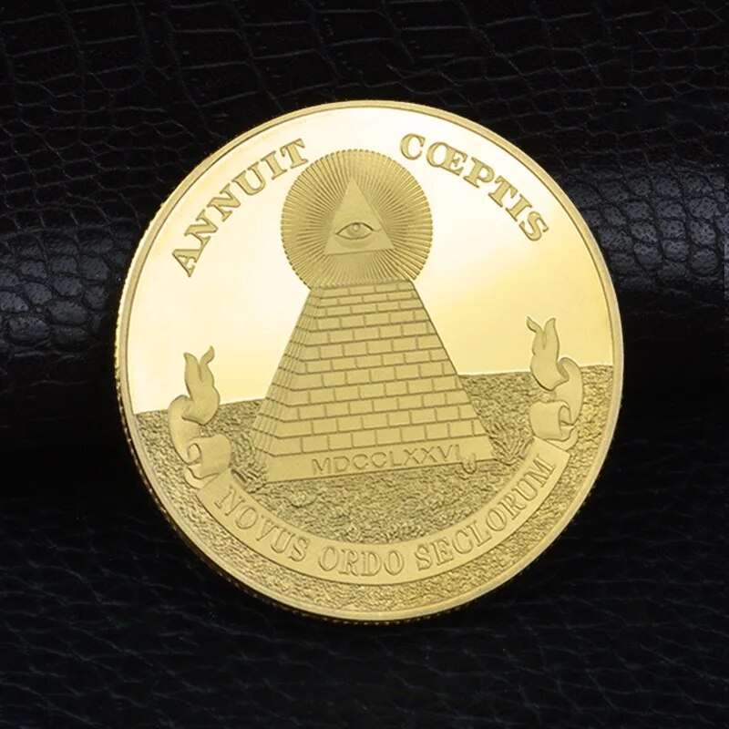 Freemasonry Free-Mason Commemorative Coin All-seeing Eye Pyramid ...