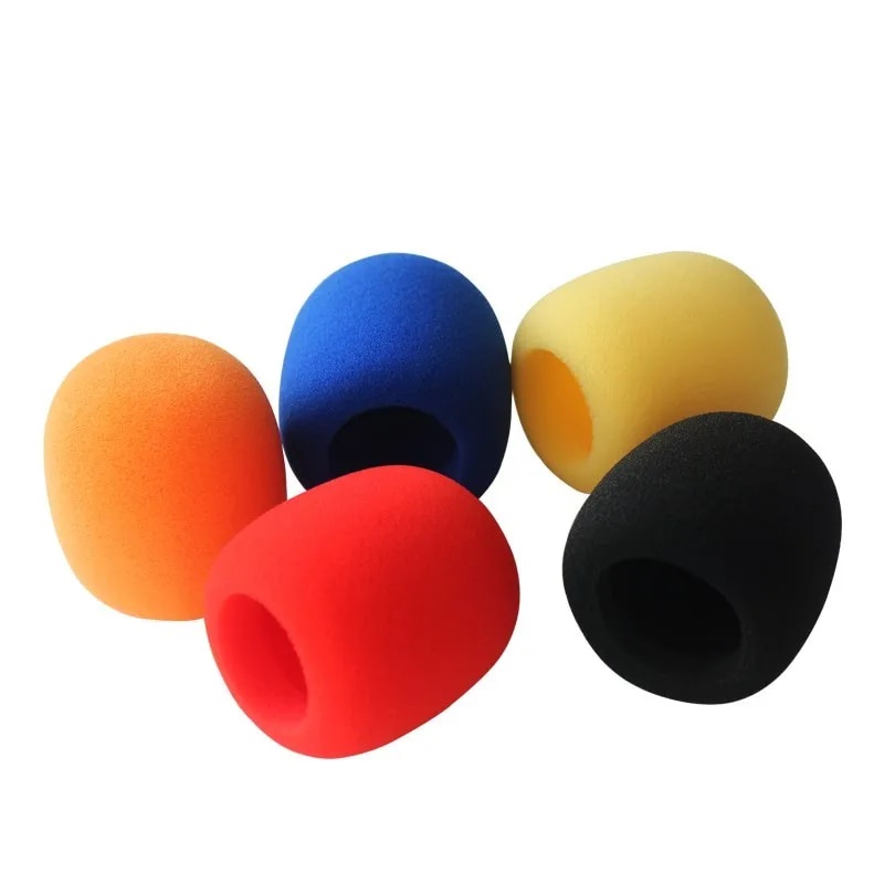 ♥Bolymic 5 Pack Assorted Colors Quality Foam Microphone Windscreens for ...