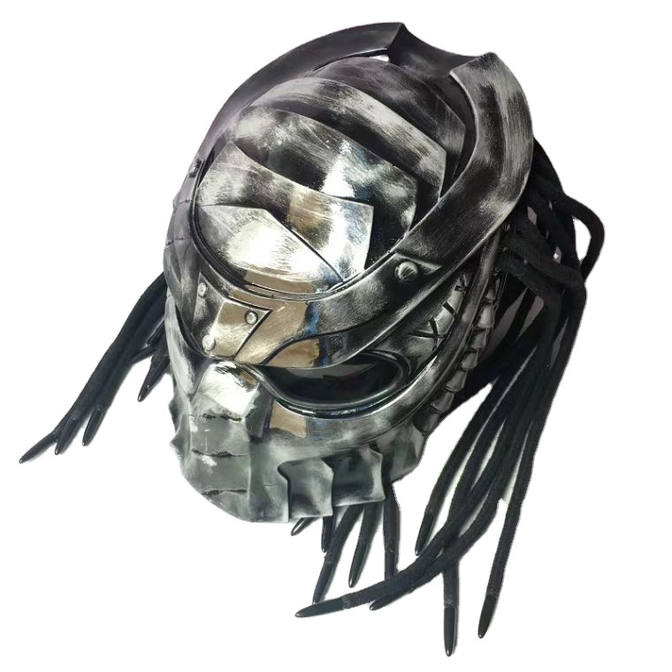 Alien vs. Predator design laser infrared motorcycle riding helmet for