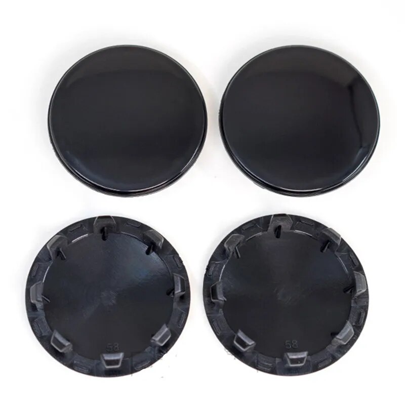 4pcs 58mm Wheel Center Caps Hub Auto Rims Dust Cover Hubcaps No Logo ...