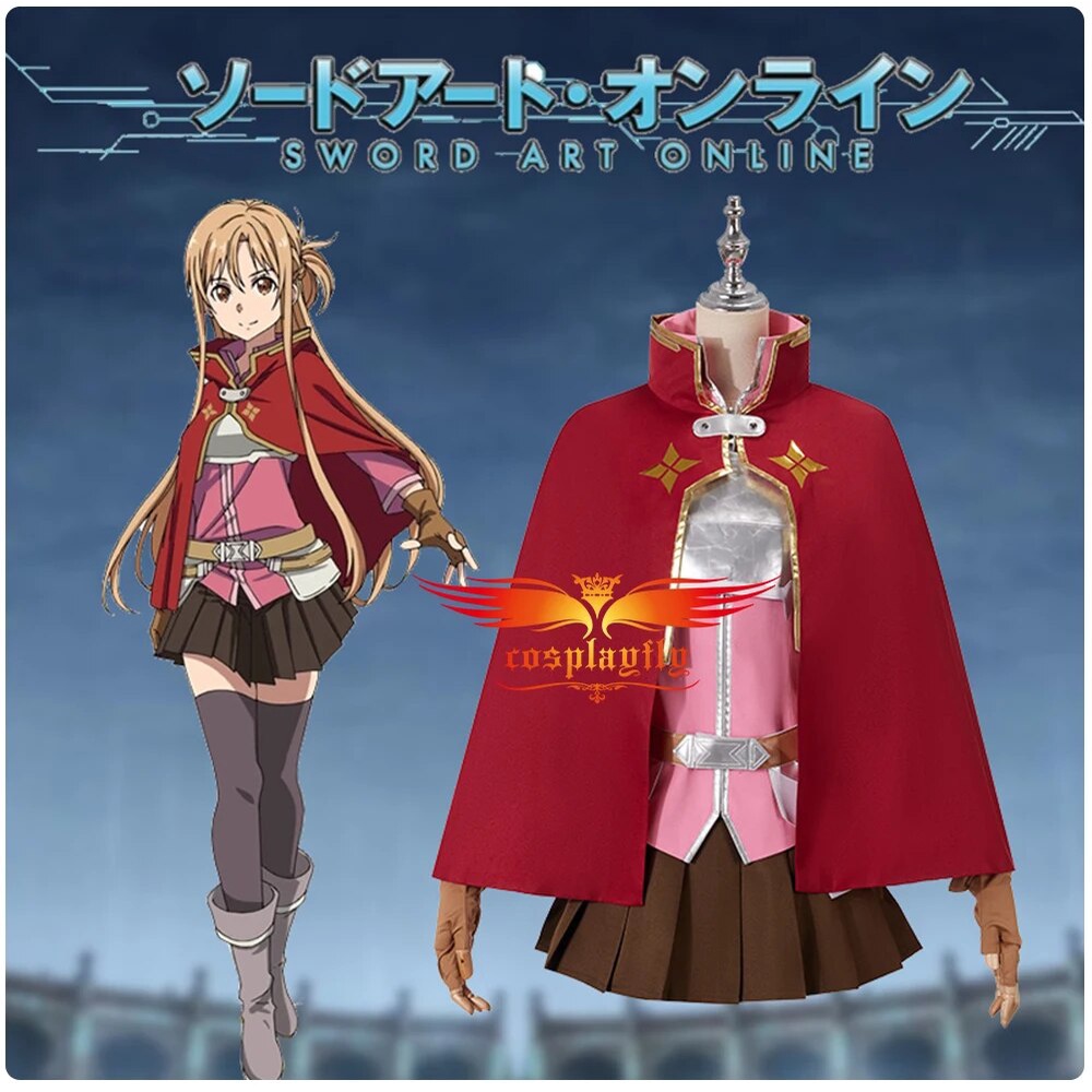 15G Anime SAO Sword Art Online Asuna Yuuki Cosplay Costume for Adult Women  Outfits Pink Top Sk 2dE | Shopee Philippines