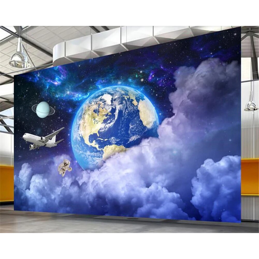 255 beibehang behang Dream Earth Universe Galaxy Astronaut Planet ...