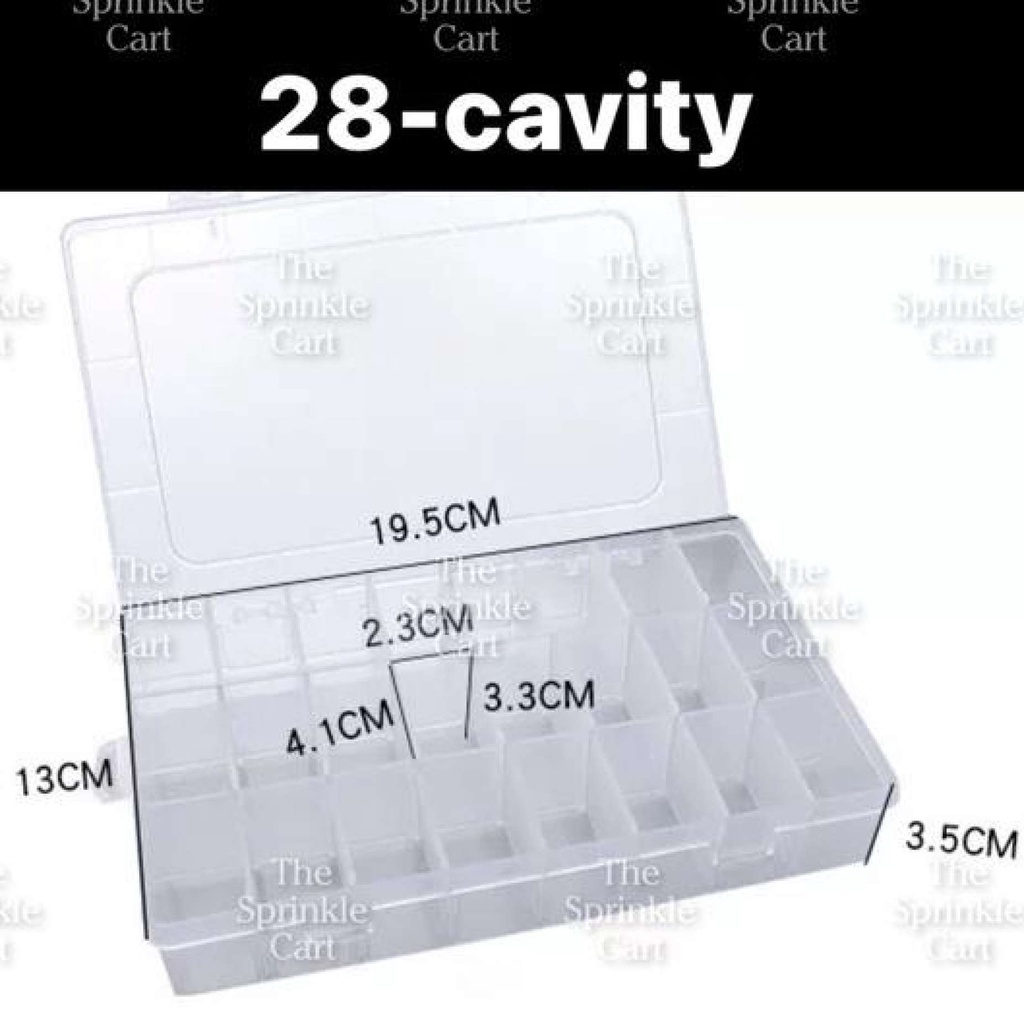 【COD】 Piping Tip Nozzle Organizer Case LARGE Accessories Transparent Plastic Storage Box