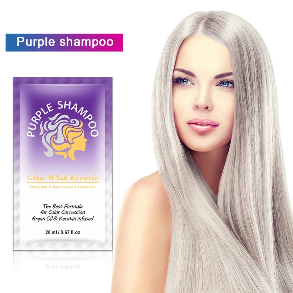 Freya Glow Wish Keratin Purple Shampoo & Purple Conditioner 20ml