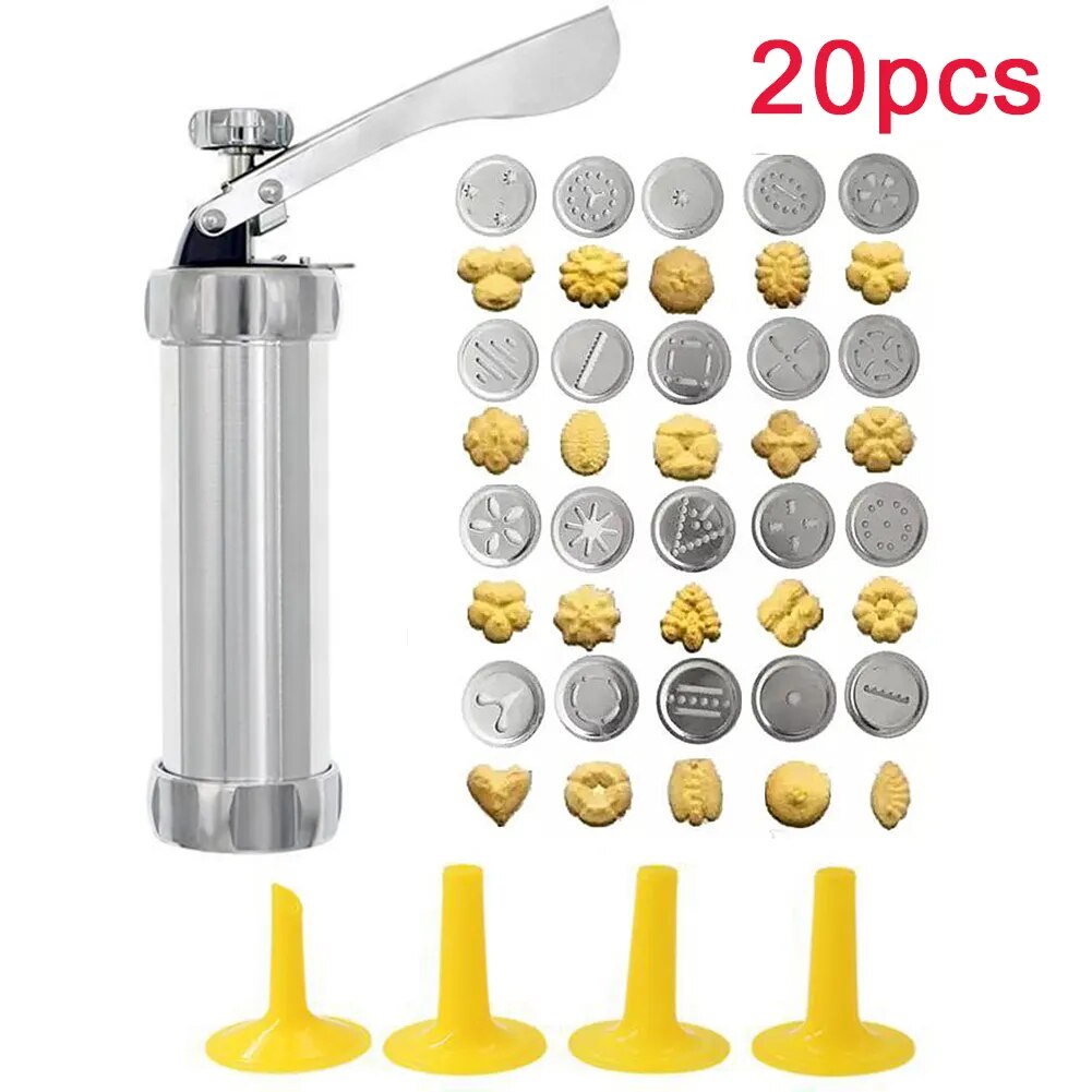 Cookie Press Gun Set Biscuit Press Kit Alloy Churro Maker Cookie Maker ...