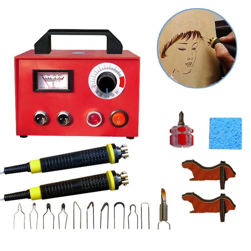 315 Professional Electrocautery Pen Pyrograph Machine Wooden Plate Heat