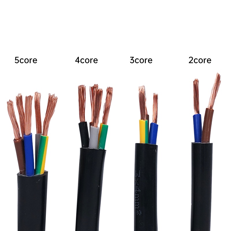 Electrical Supplies Free Sample 2 3 4 5 Core PVC Flexible Royal Cord Rvv Electrical Wire Power