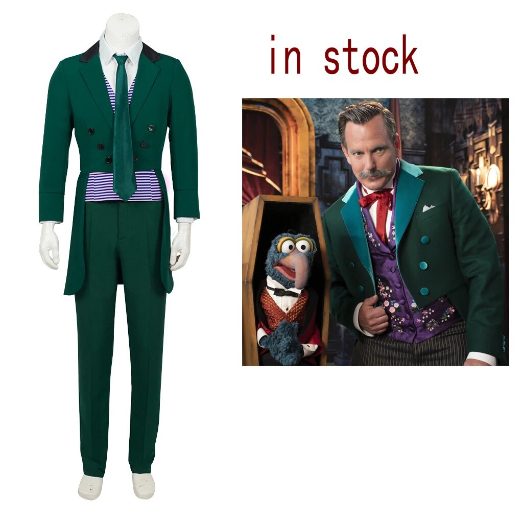 92l Movie Haunted Mansion the Male Cast Cosplay Costume Uniform men s ...