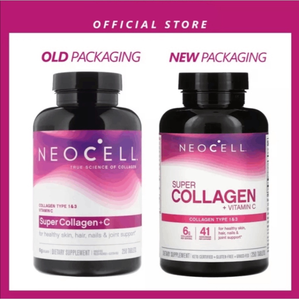 NeoCell Super Collagen Type 1 and 3 plus VITAMIN C, 250 Tablets