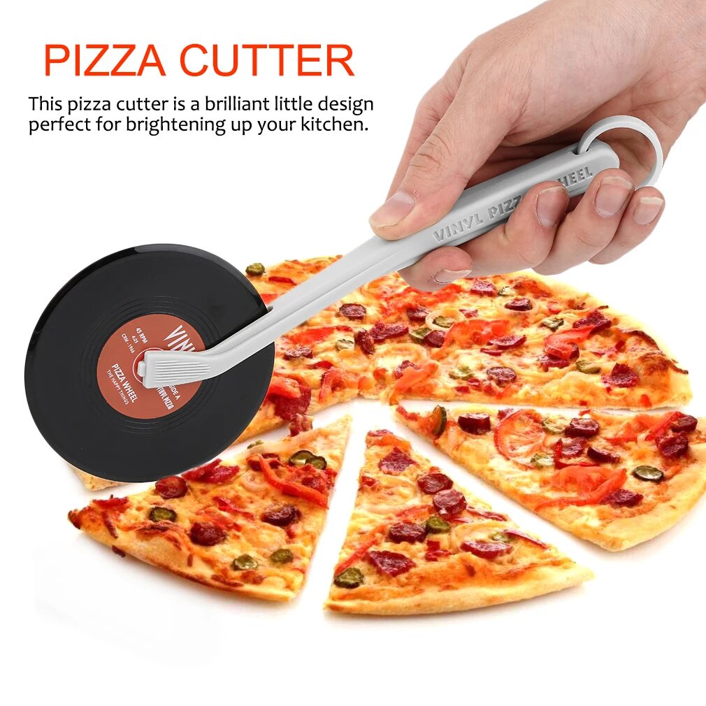 NEW Professional Top Spin Fresh Slice Record Player Pizza Cutter Vinyl ...