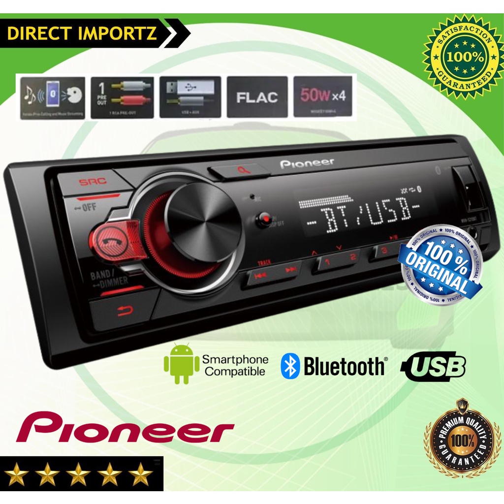 Pioneer Mvh S Bt Audio Car Sterio Receiver Dine Car Accessories Shopee Philippines