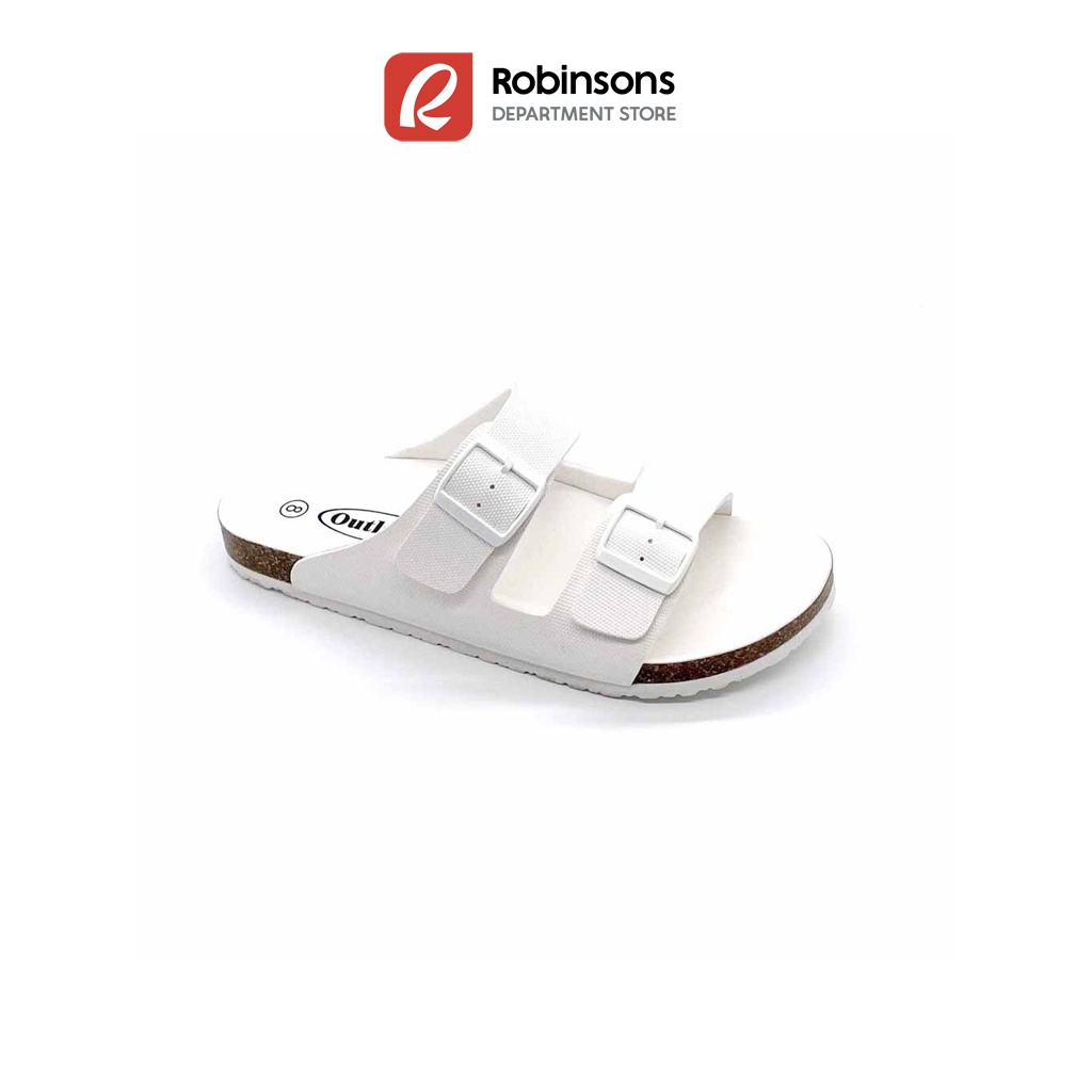 White sandals in cheap store