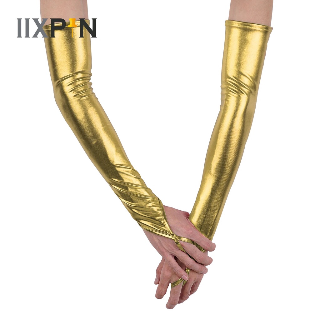 14J New Sexy Long Leather Gloves Sexy Flirting Hook Finger Gloves Women ...