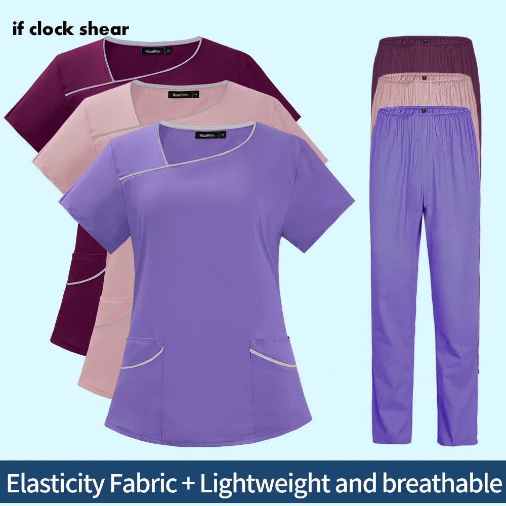 146 Hospital Doctor Work Clothing Suits Lightweight Fabric Solid Color