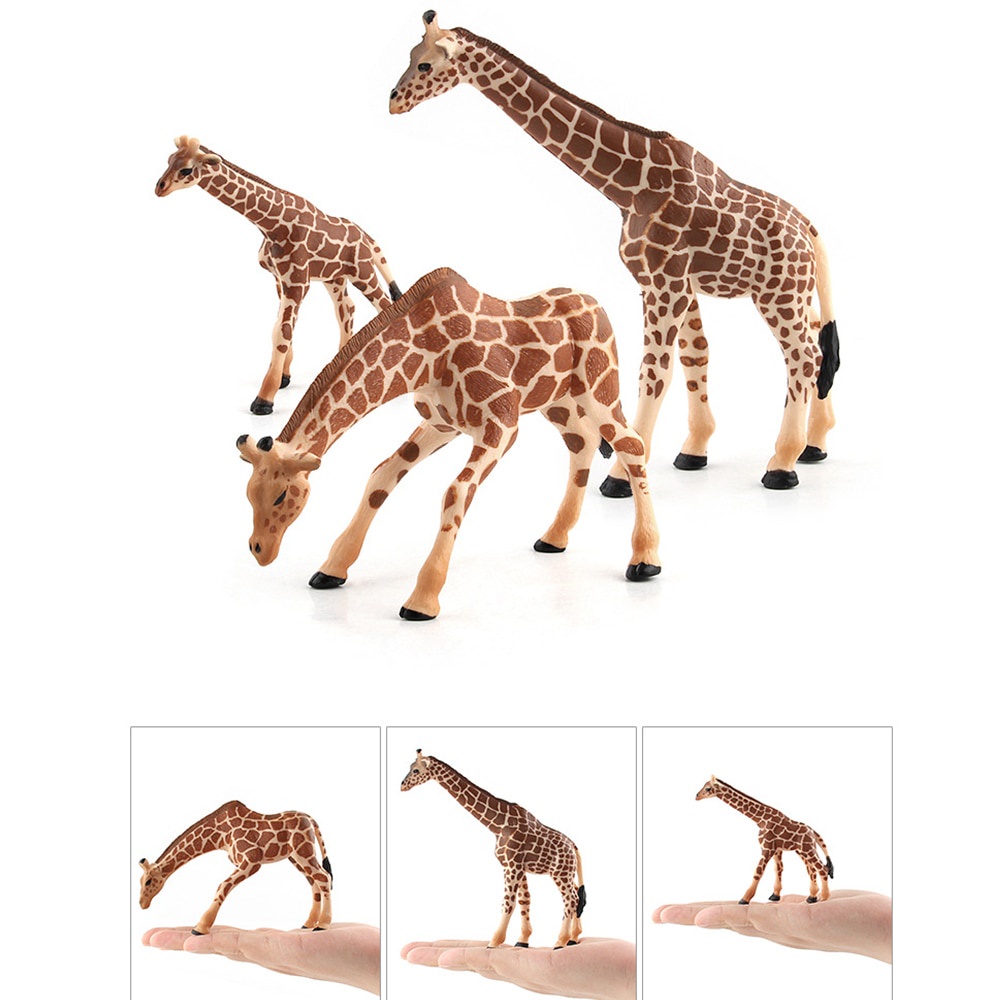 30d Animal Action Figures Giraffes Plastic Model Toys Simulated Animals ...